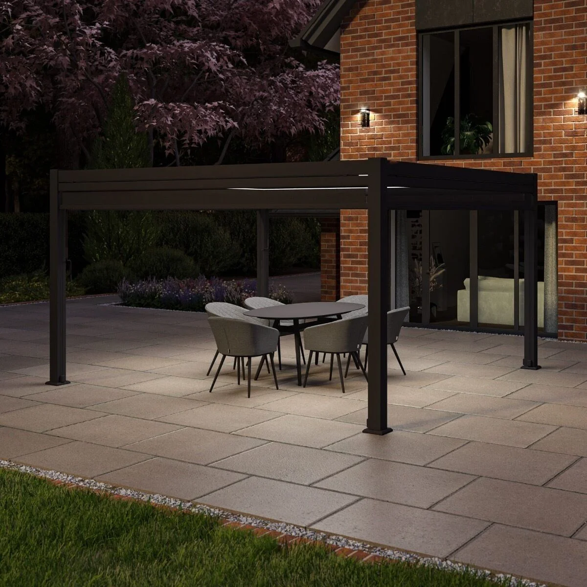 Como-4m-x-4m-Aluminium-Metal-Outdoor-Garden-Pergola-2
