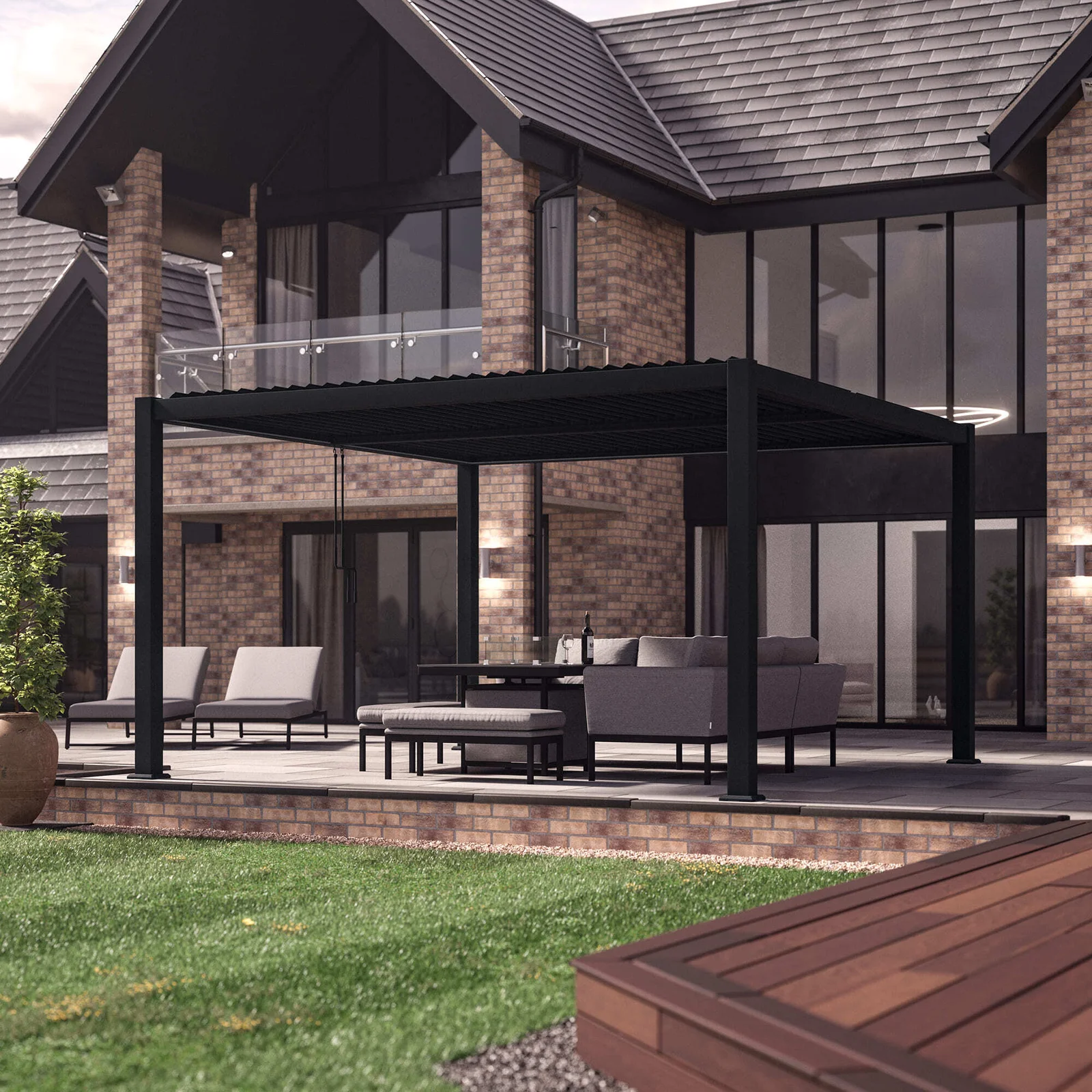 Como-4m-x-4m-Aluminium-Metal-Outdoor-Garden-Pergola-28