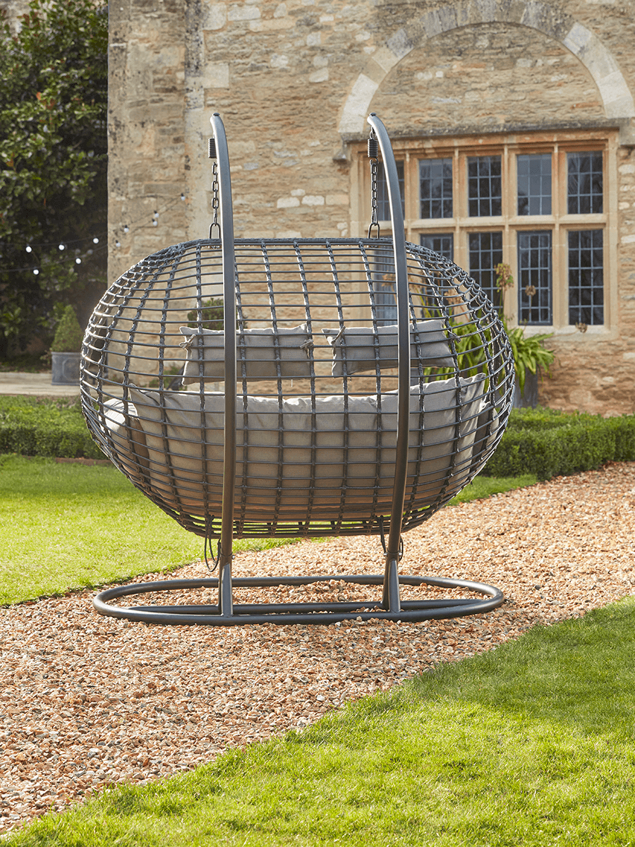 Indoor Outdoor Double Hanging Chair - Black-2