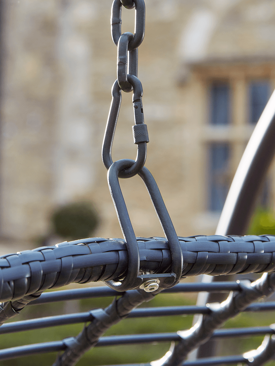 Indoor Outdoor Double Hanging Chair - Black-3