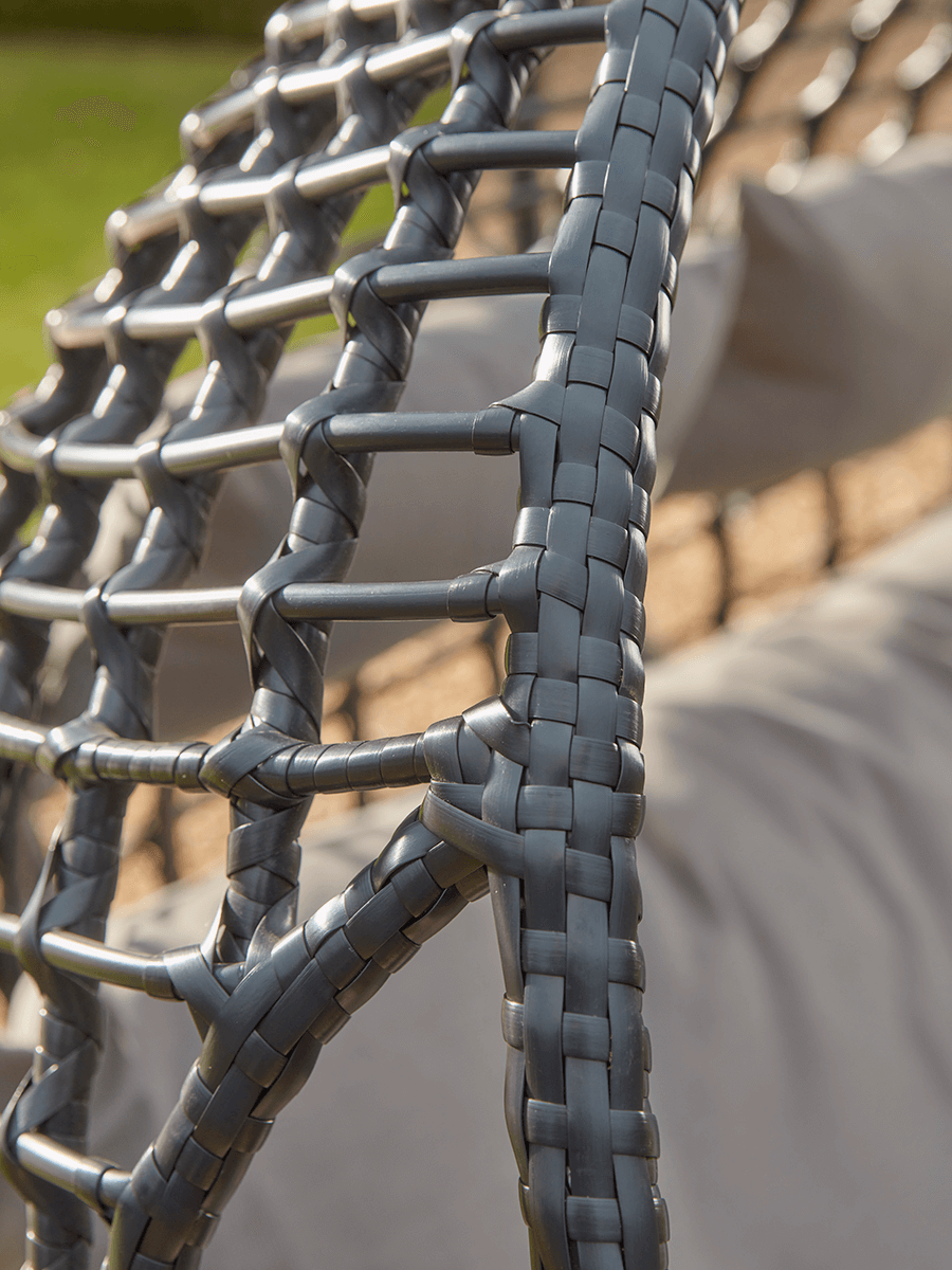 Indoor Outdoor Double Hanging Chair - Black-5